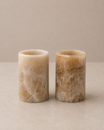 VIRENA Bougeoirs chauffe-plat en onyx